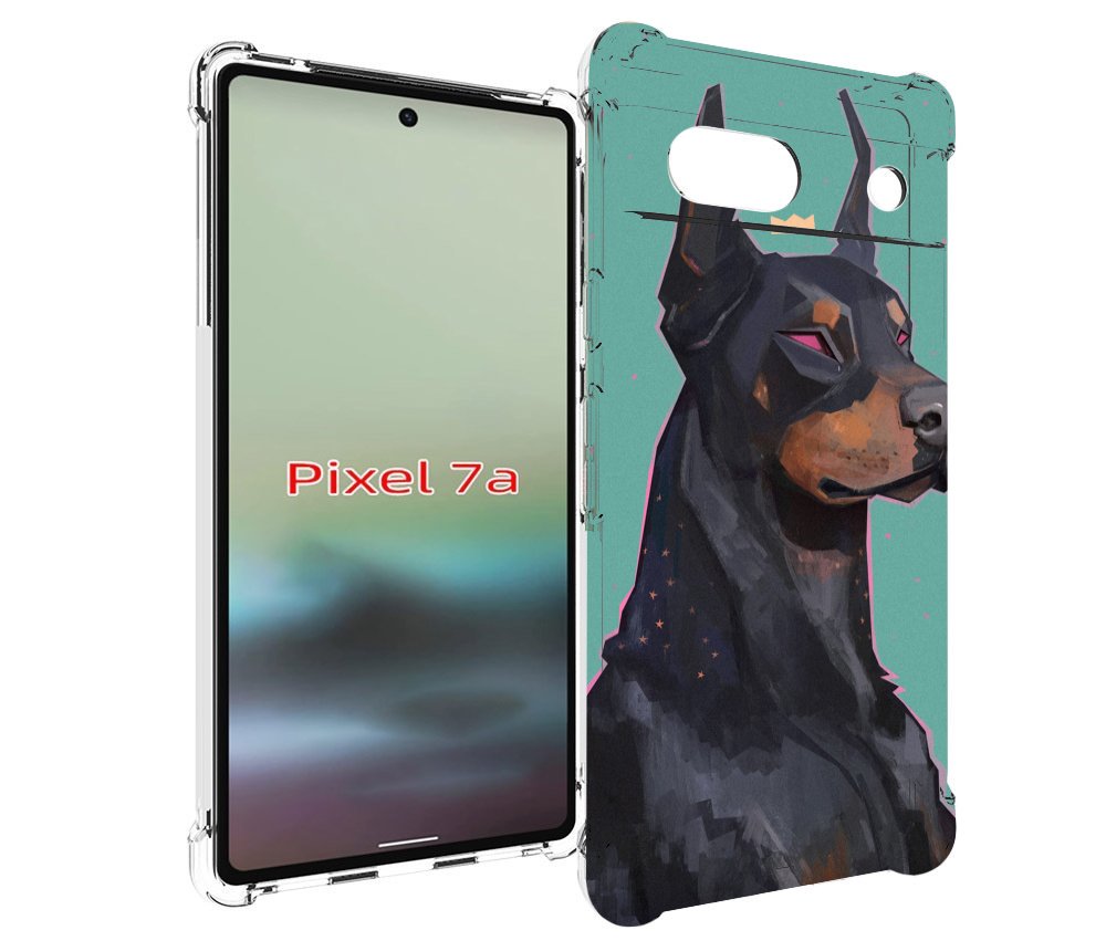 

Чехол MyPads красивый-доберман для Google Pixel 7A, Tocco