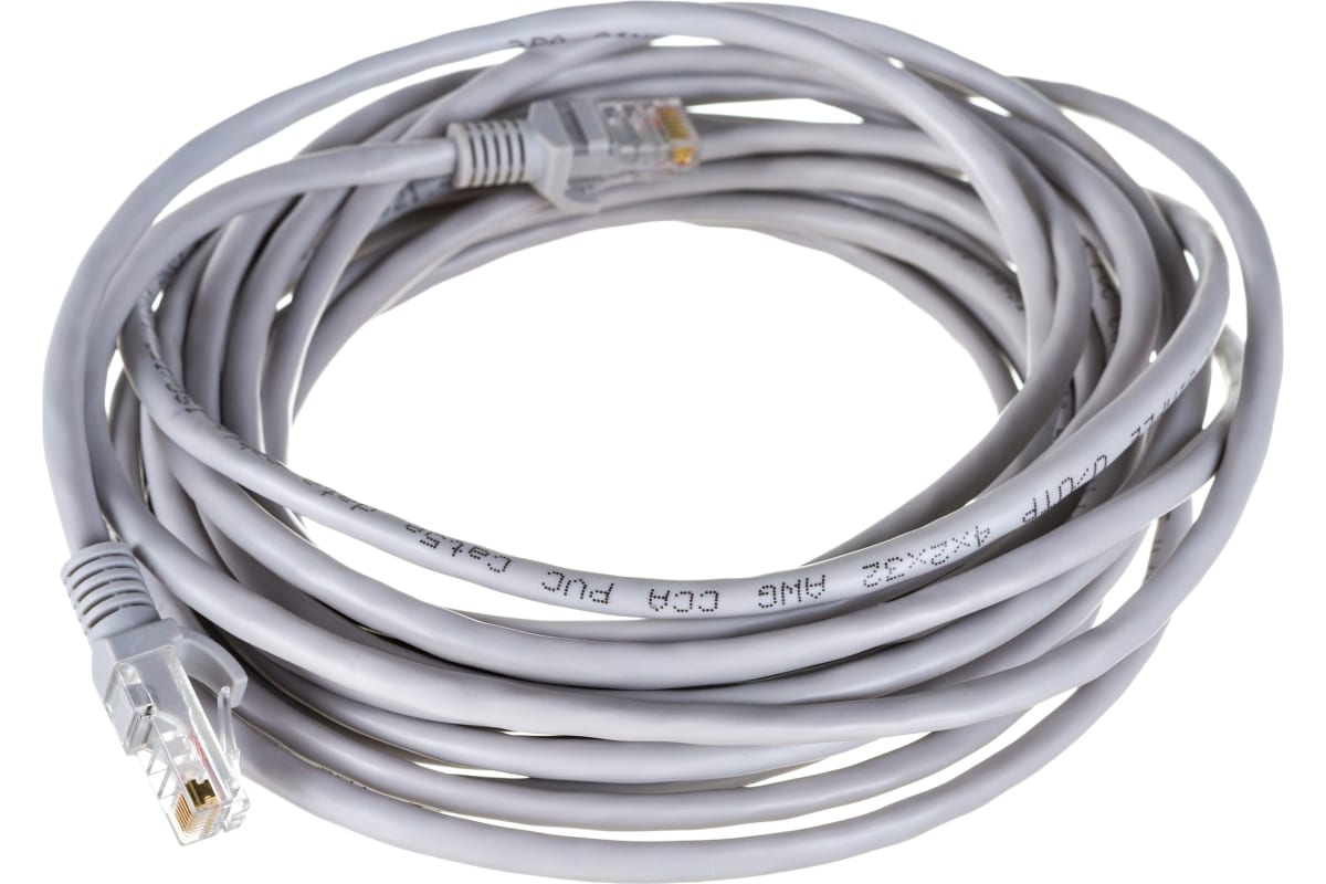 Патч-корд ЭРА RJ45 7м (Simple PC-7U-A U/UTP) серый