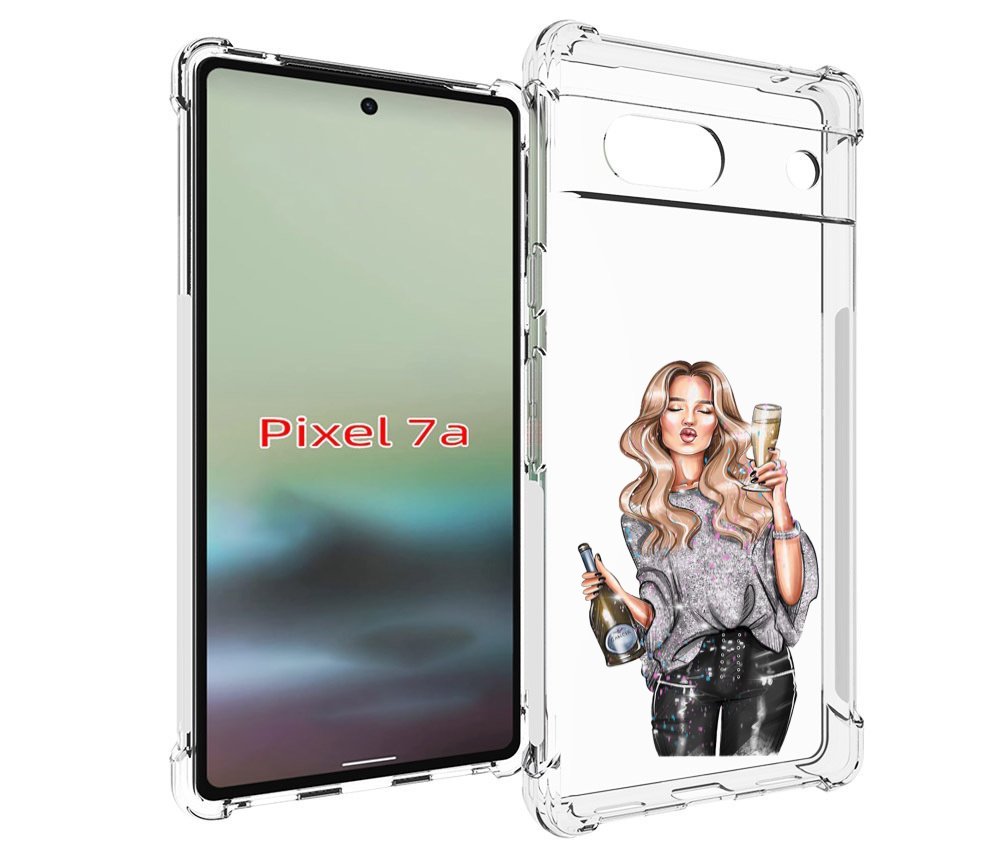 

Чехол MyPads красивая-любительница-шампанского женский для Google Pixel 7A, Tocco