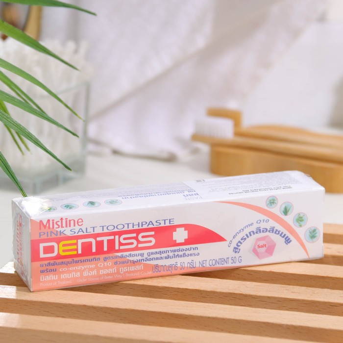 

Зубная паста Mistine Дентисс с розовой солью, 50 г