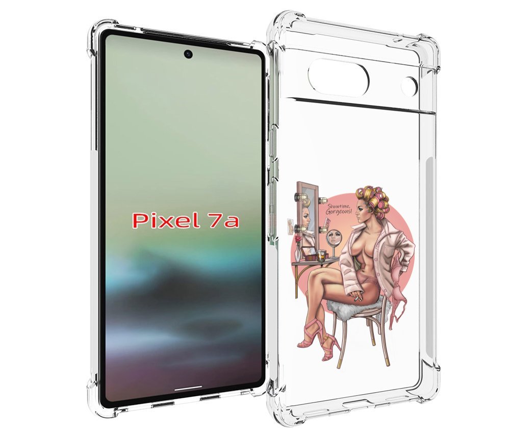 

Чехол MyPads красивая-девушка-с-зеркалом женский для Google Pixel 7A, Tocco
