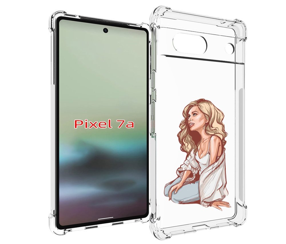 

Чехол MyPads красивая-девушка-в-белом женский для Google Pixel 7A, Tocco