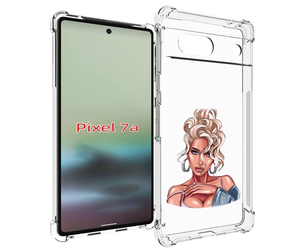 

Чехол MyPads красивая-блондинка женский для Google Pixel 7A, Tocco