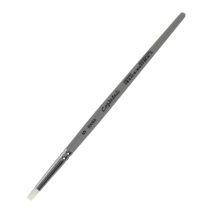 фото Кисть силикон плоская roubloff создавай № 5 (длина 8 мм), короткая ручка матовая nobrand