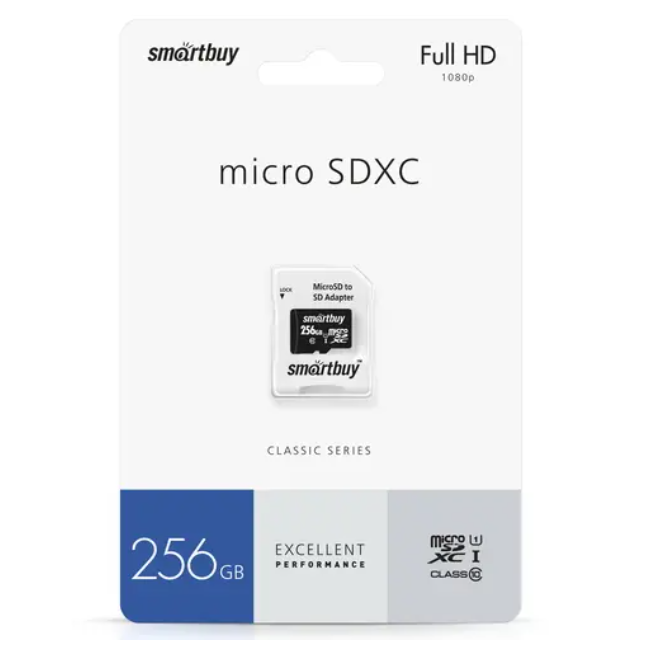 

Карта памяти SmartBuy Micro SDXC 256Гб