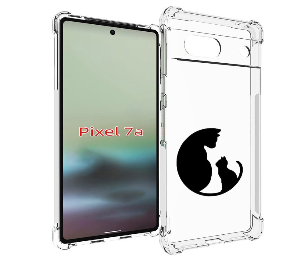 

Чехол MyPads коты в полукруге для Google Pixel 7A, Tocco