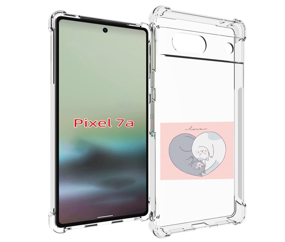 

Чехол MyPads котики-в-форме-сердца для Google Pixel 7A, Tocco