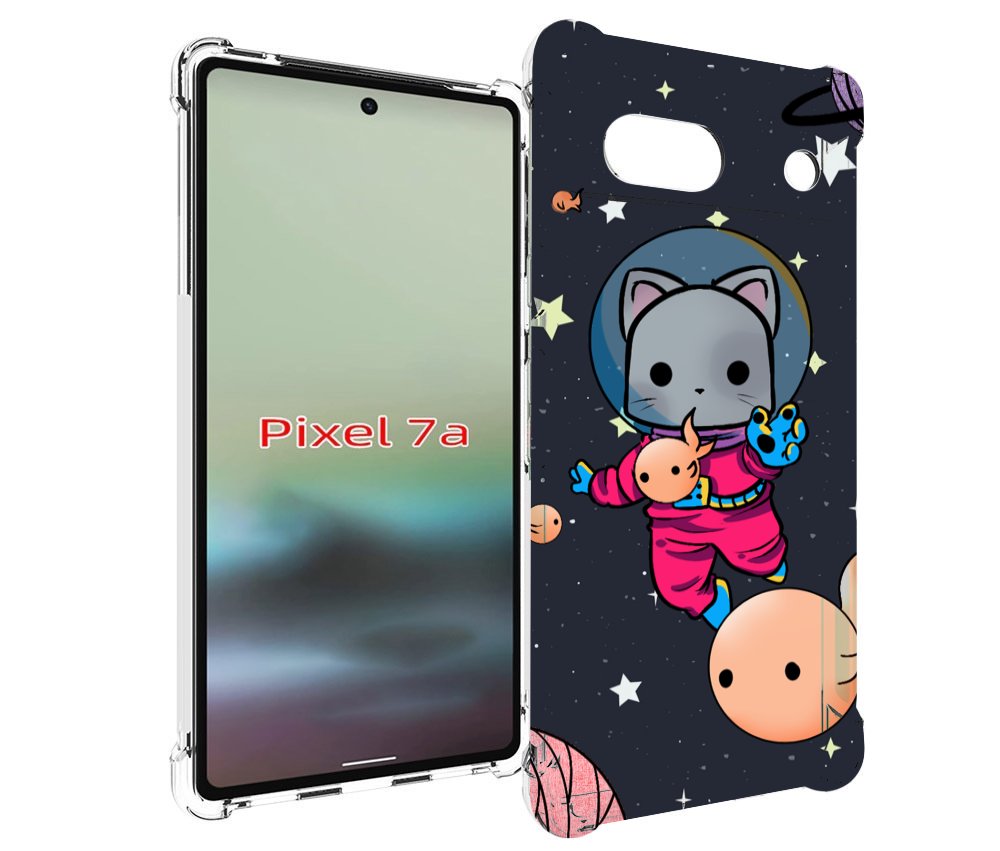 

Чехол MyPads котик-с-рыбкой-в-космосе для Google Pixel 7A, Tocco