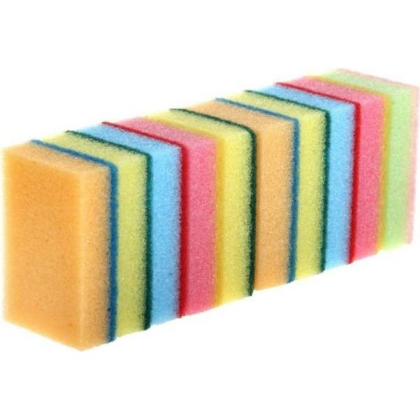 

Губки для мытья посуды РемоКолор, 90x60x30 мм, 10 шт. 20-6-108, Разноцветный