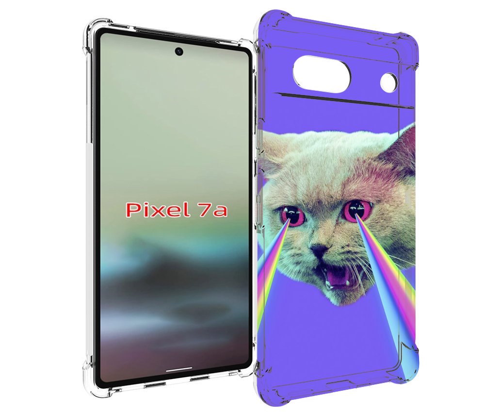 

Чехол MyPads кот с радугой в глазах для Google Pixel 7A, Tocco