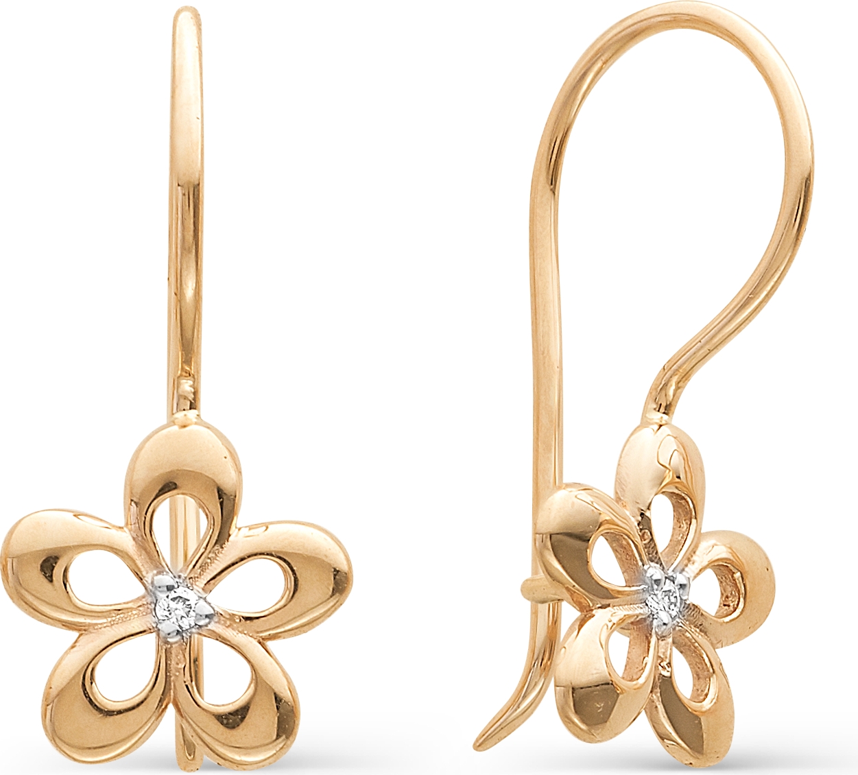 

Серьги женские из золота АЛЬКОР 21127-100, бриллиант, 21127-100