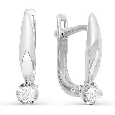 

Серьги женские из золота АЛЬКОР 21706-200, бриллиант, 21706-200