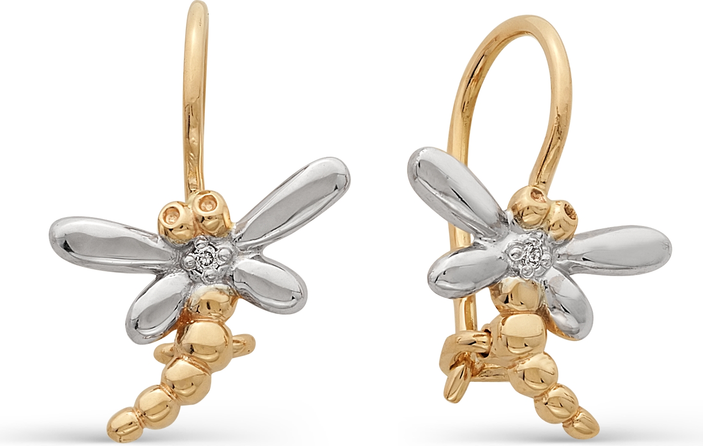 

Серьги женские из золота АЛЬКОР 21129-100, бриллиант, 21129-100