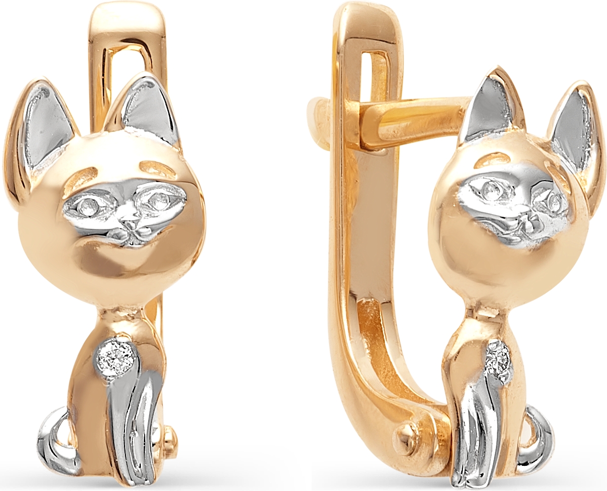 

Серьги женские из золота АЛЬКОР 21547-100, бриллиант, 21547-100