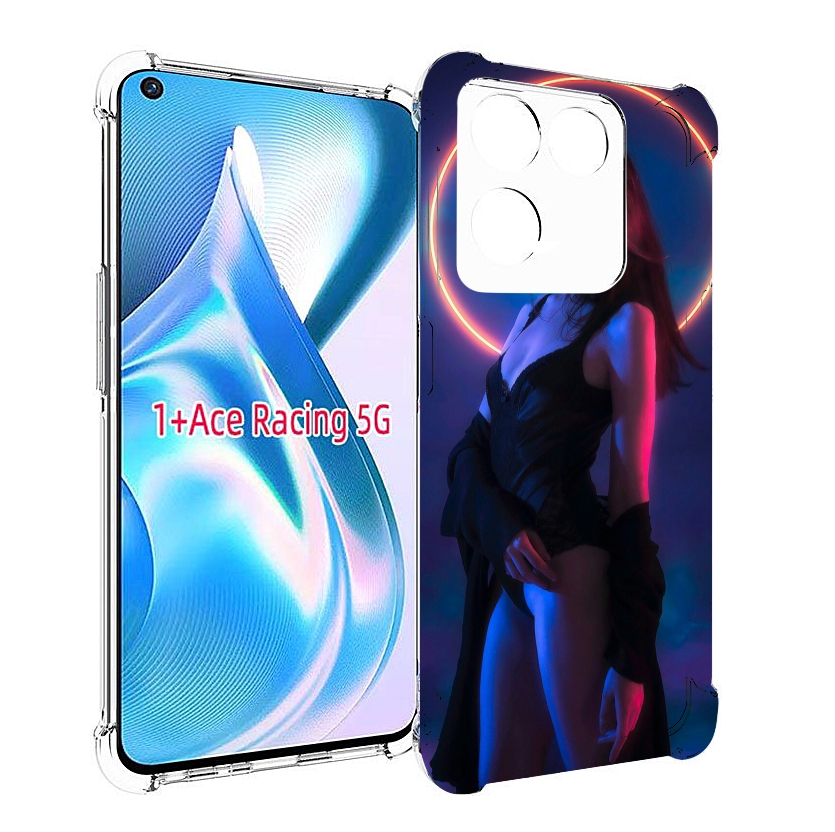 

Чехол MyPads девушка с неоновым кругом женский для OnePlus Ace Racing, Прозрачный, Tocco