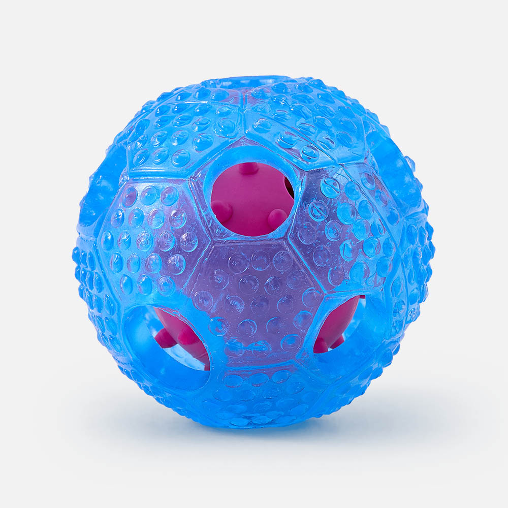 Игрушка для собак Mascube, полый, двойной шар, SM032-004, синяя
