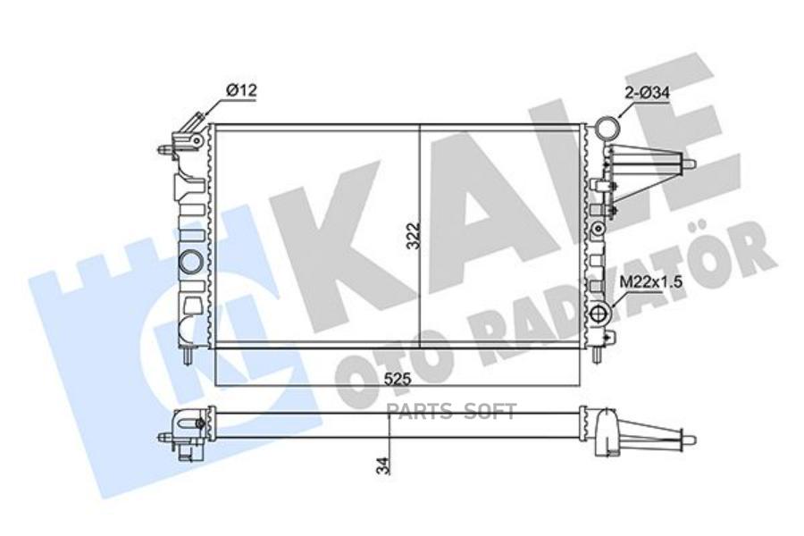 KALE Радиатор двигателя OPEL VECTRA A- VAUXHALL CAVALIER Mk III 6740₽