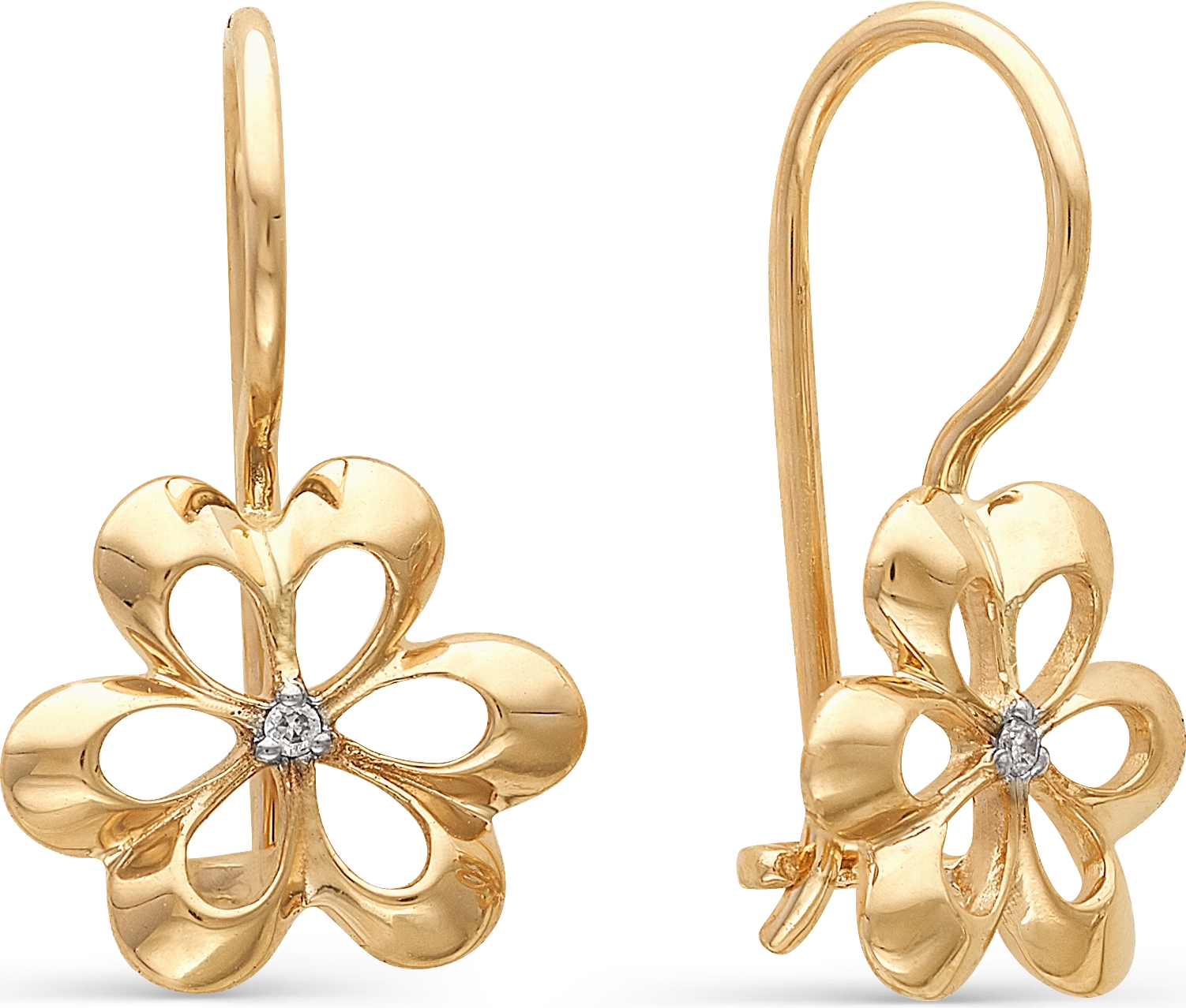 

Серьги женские из золота АЛЬКОР 21145-100, бриллиант, 21145-100
