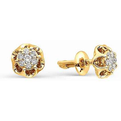 

Серьги женские из золота АЛЬКОР 21055-100, бриллиант, 21055-100