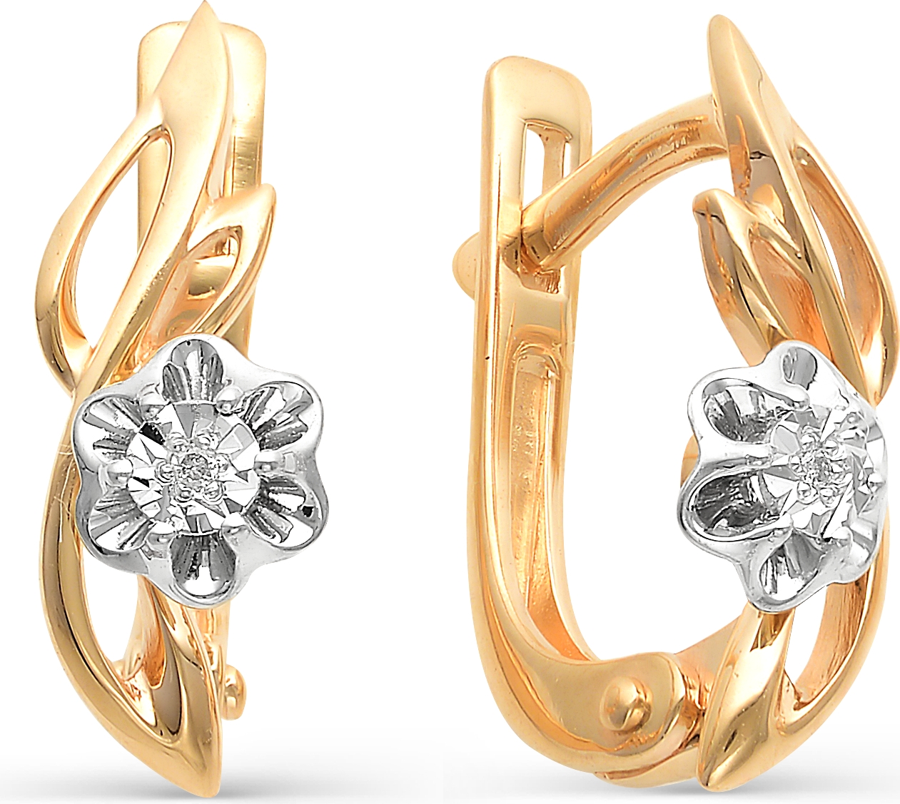 

Серьги женские из золота АЛЬКОР 21621-100, бриллиант