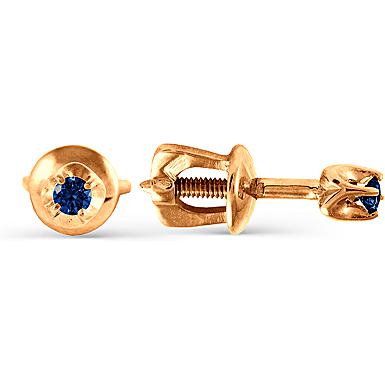 

Серьги женские из золота АЛЬКОР 2092-102, сапфир, 2092-102
