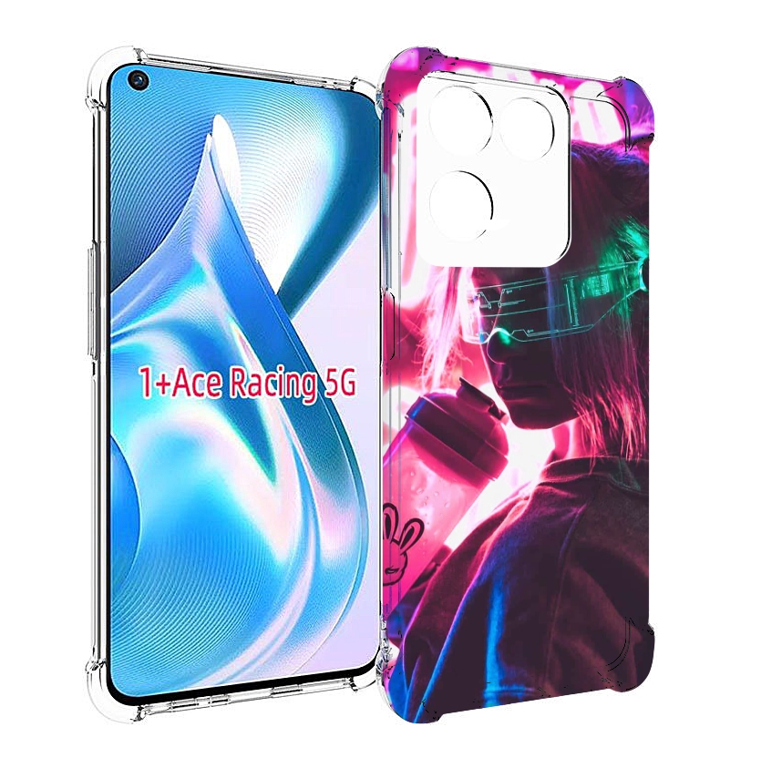 

Чехол MyPads девушка неоновый фон женский для OnePlus Ace Racing, Прозрачный, Tocco