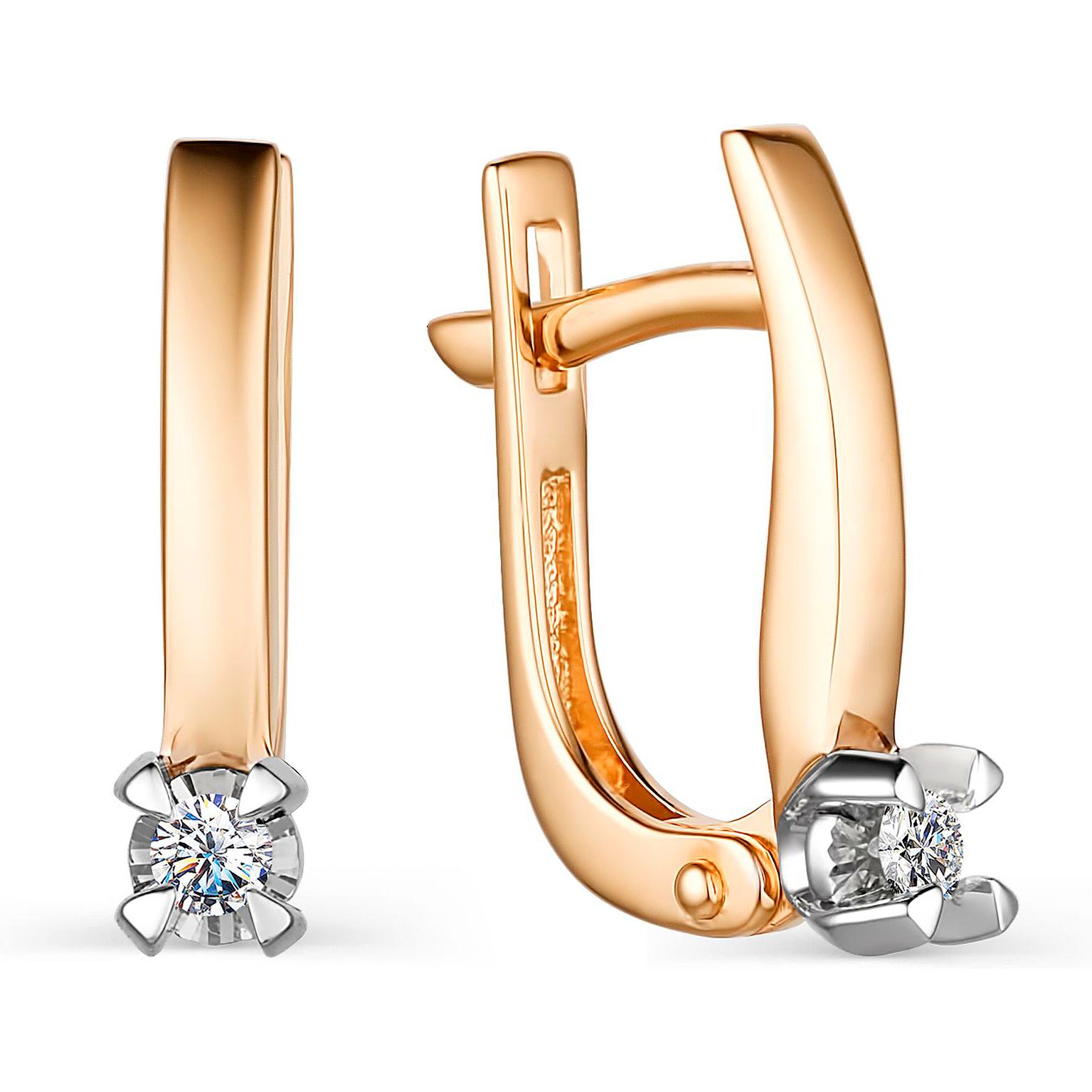 

Серьги женские из золота АЛЬКОР 24001-100, бриллиант, 24001-100