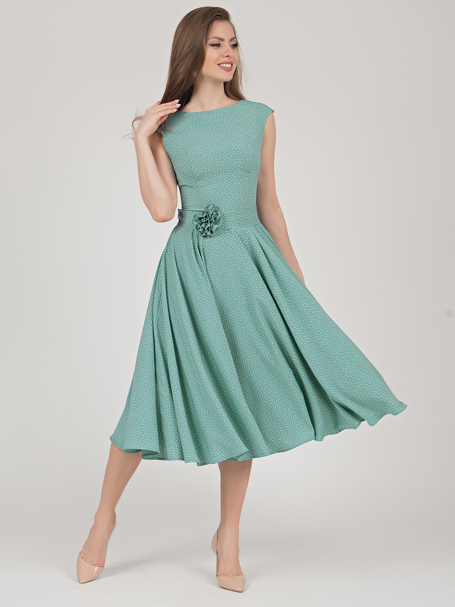 фото Платье женское olivegrey pl000593l(midora) зеленое 42 ru