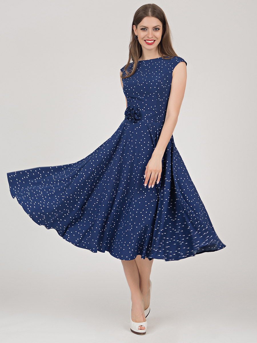 фото Платье женское olivegrey pl000593l(midora) синее 46 ru