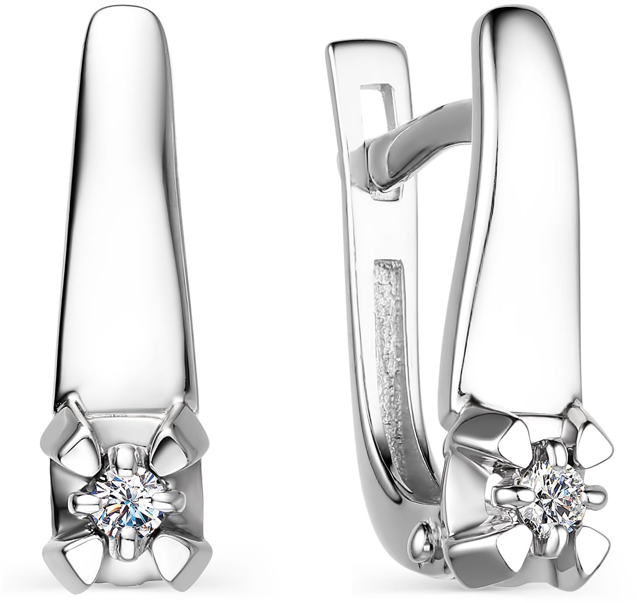 

Серьги женские из золота АЛЬКОР 23873-200, бриллиант, 23873-200