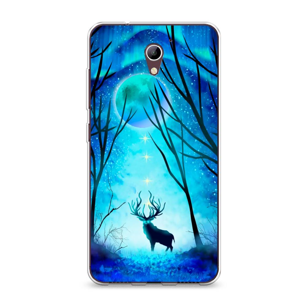 

Чехол на ZTE Blade A510 "Олень северное сияние", Синий;черный;голубой, 130150-1