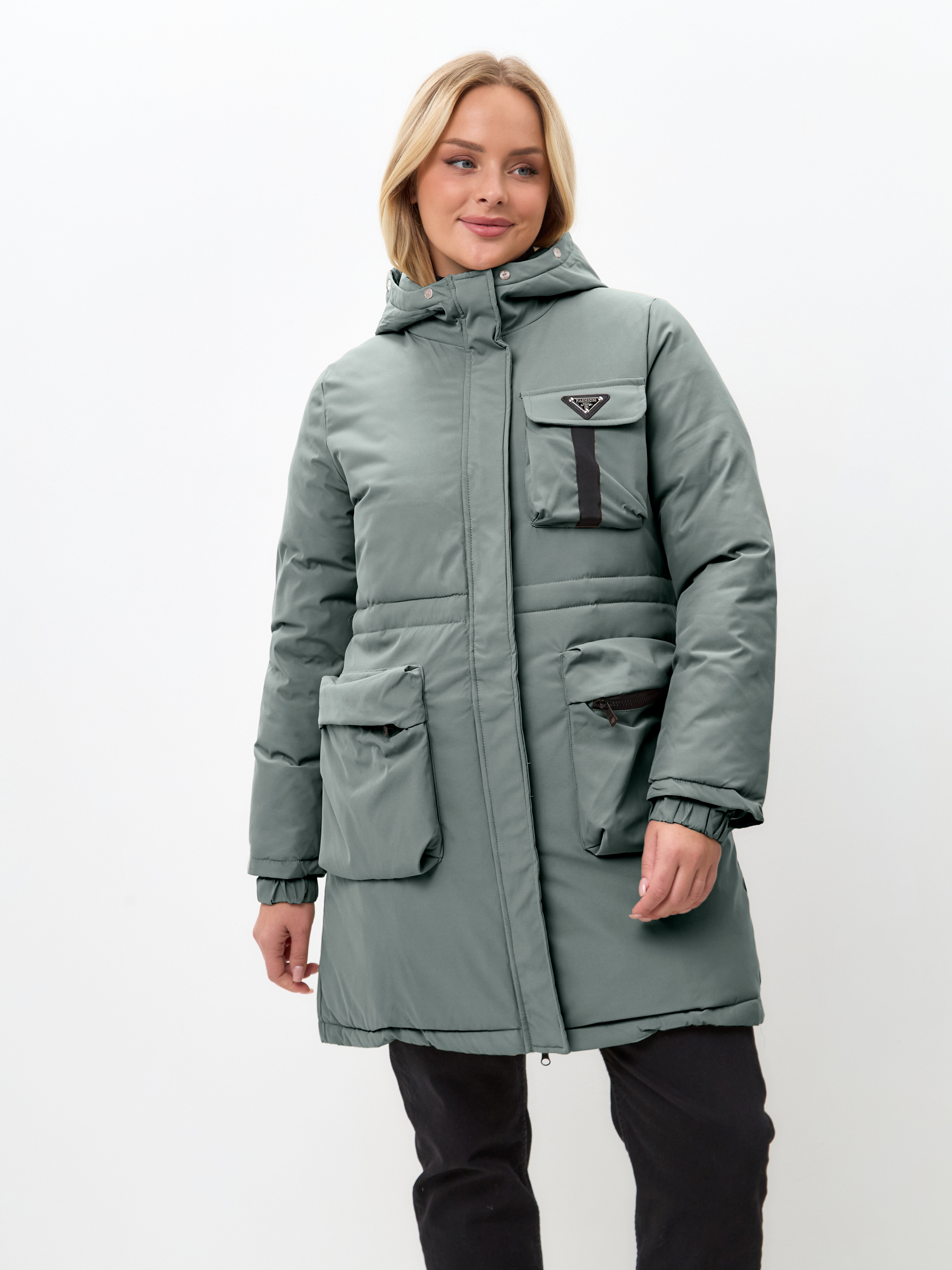 

Куртка женская DaPrivet 231065 зеленая 2XL, Зеленый, 231065