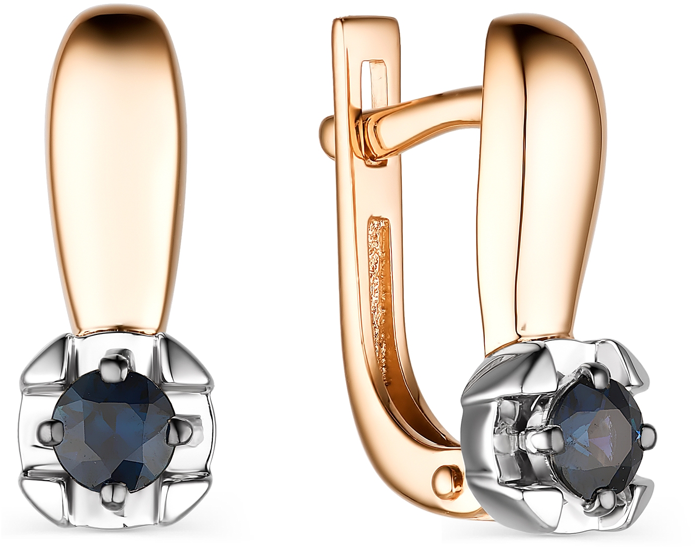 

Серьги женские из золота АЛЬКОР 23792-102, сапфир, 23792-102