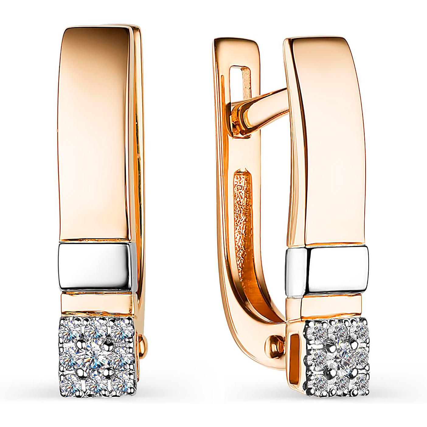 

Серьги женские из золота АЛЬКОР 23851-100, бриллиант, 23851-100