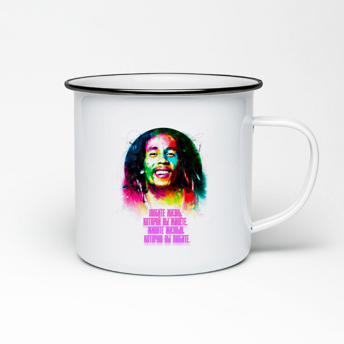 

Кружка металлическая CoolPodarok Легенда Bob Marley