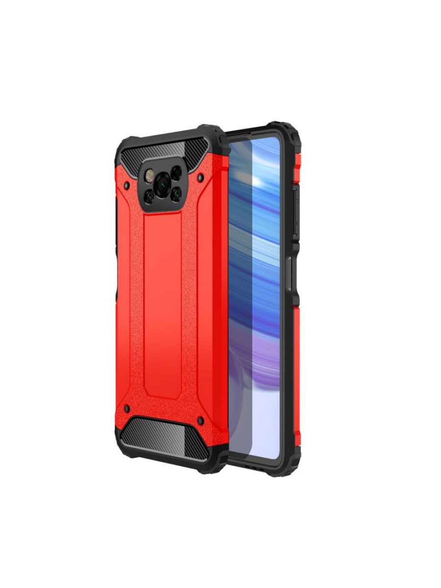 

Brodef Delta противоударный чехол для Poco X3 Nfc Красный