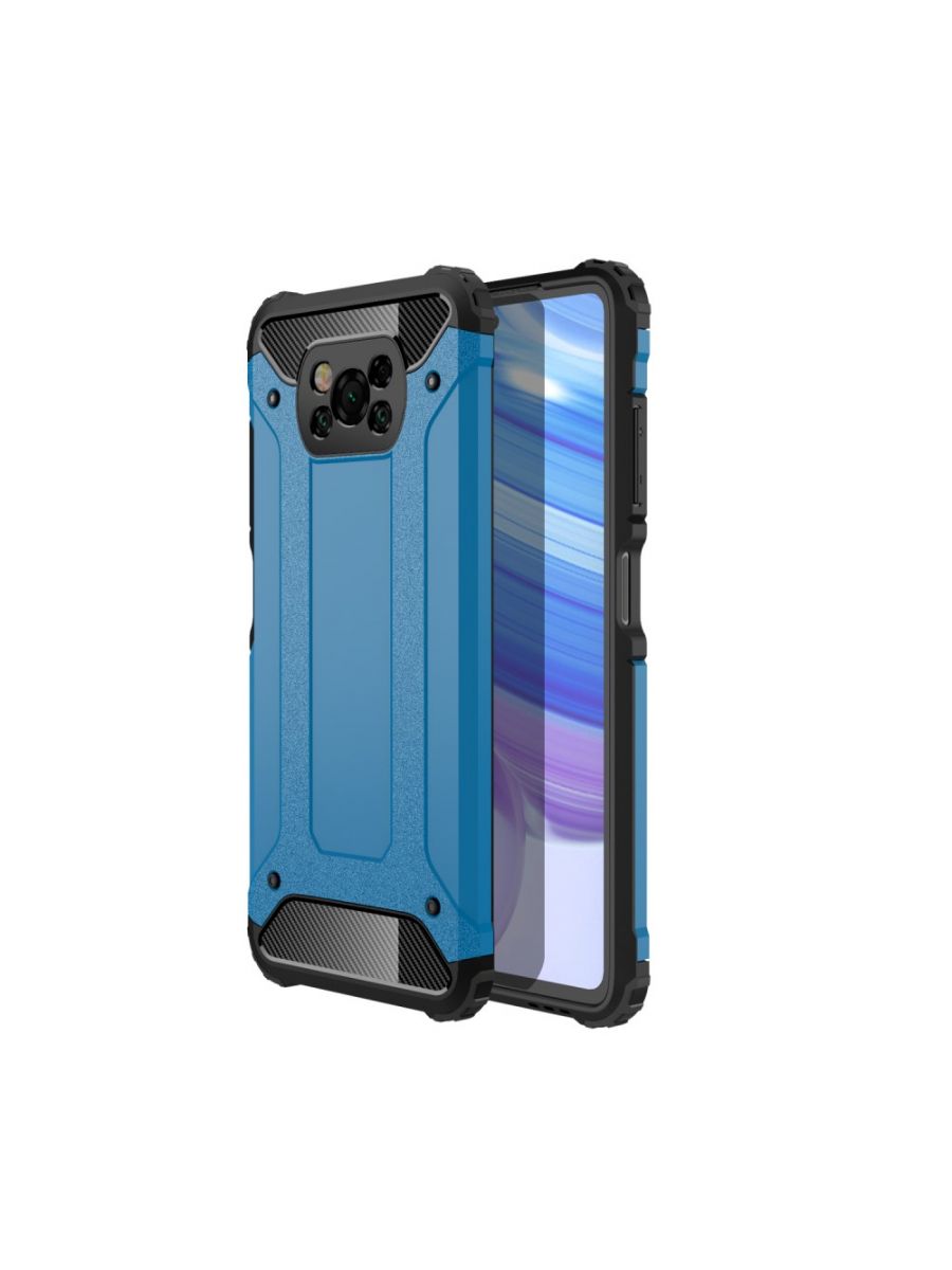 

Brodef Delta противоударный чехол для Poco X3 Nfc Голубой