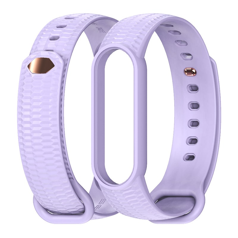 

Силиконовый ремешок Mijobs Honeycomb для Xiaomi Mi Band 5 / Band 5 NFC (сиреневый), Honeycomb