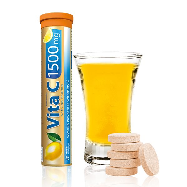 Витамин С ActivLab Vita C 1500 mg Activlab Pharma, лимон, 20 талеток