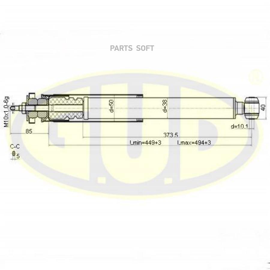 

Амортизатор Перед Газовый Mer W202 93-00 1Шт G.U.D. Gsa553183