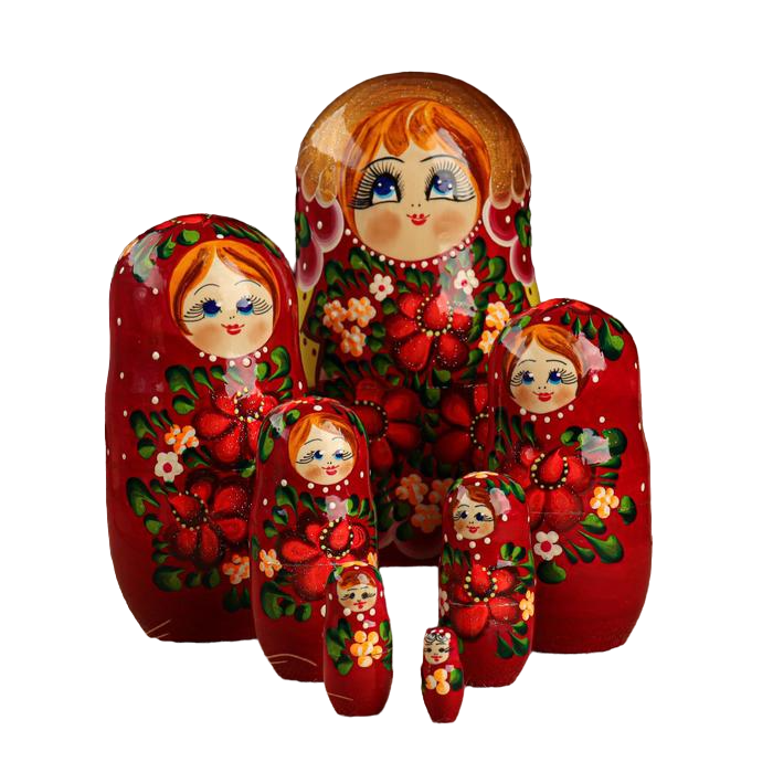 

Матрёшка 7-ми кукольная "Лара" , 23-25см, ручная роспись., Разноцветный