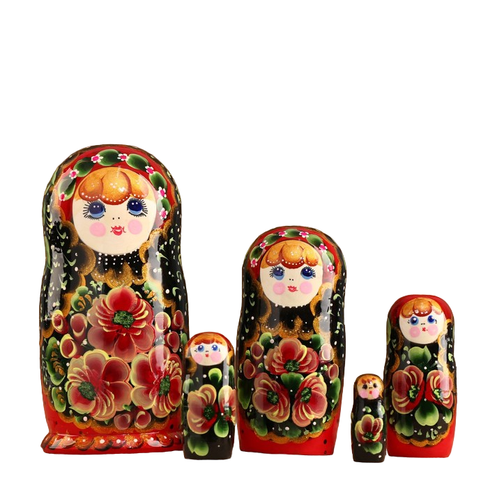 

Матрёшка 5-ти кукольная "Эльвира" летняя, 14-15 см, ручная роспись