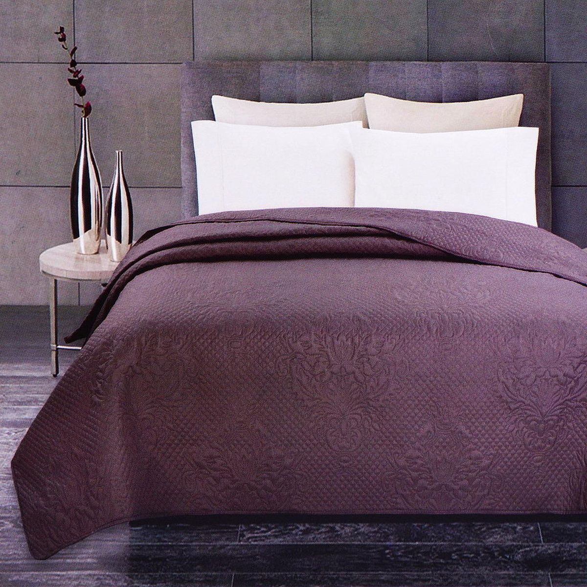 

Покрывало 2-сп, 220х240 см, 100%пэ, стеган, Silvano, Ультрасоник Элегия, сер-корич