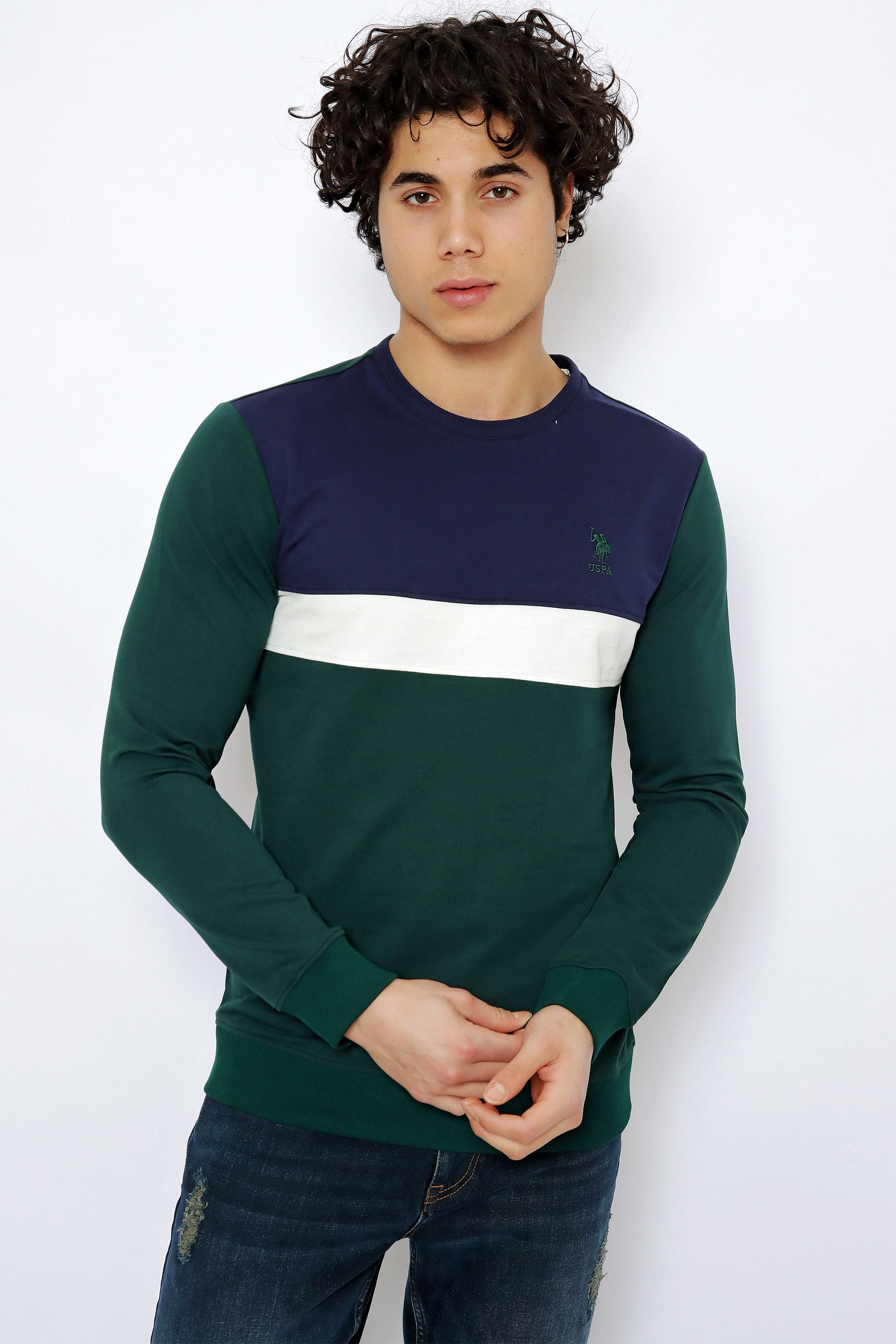 

Свитшот мужской U.S. POLO Assn. G081GL0820HEWAN зеленый M, G081GL0820HEWAN