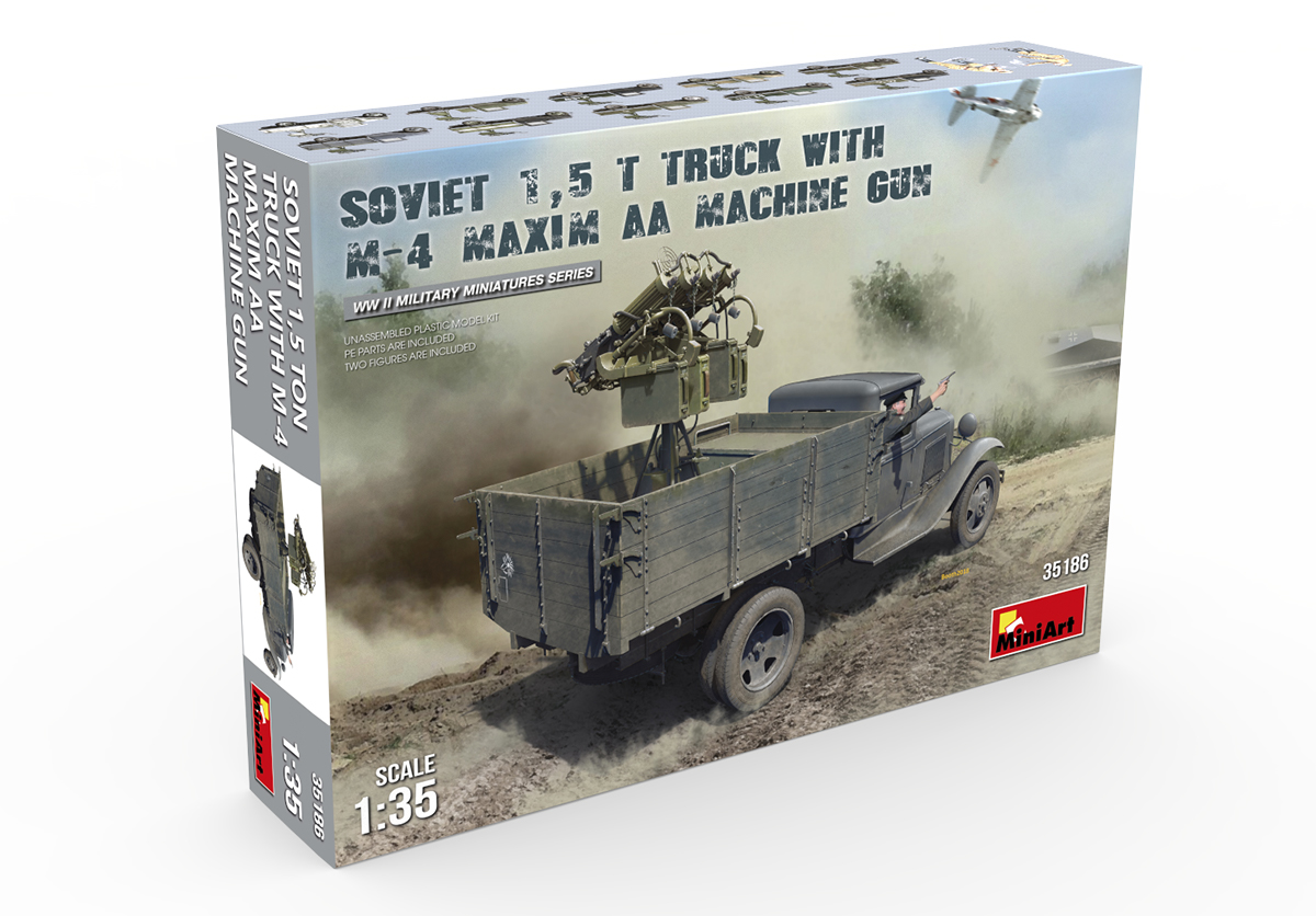 

Сборная модель MiniArt Советский 1,5 Тонный Автомобиль 35186 с Пулеметом Максим М4
