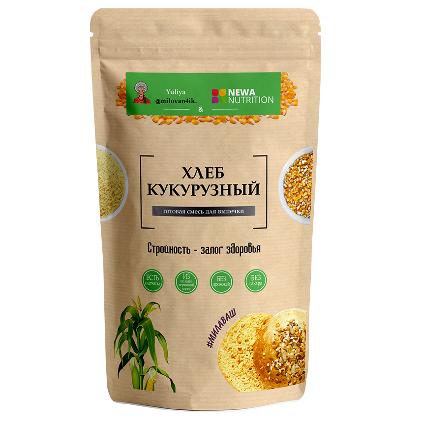 фото Смесь для хлеба из кукурузной муки nn, 300г newa nutrition