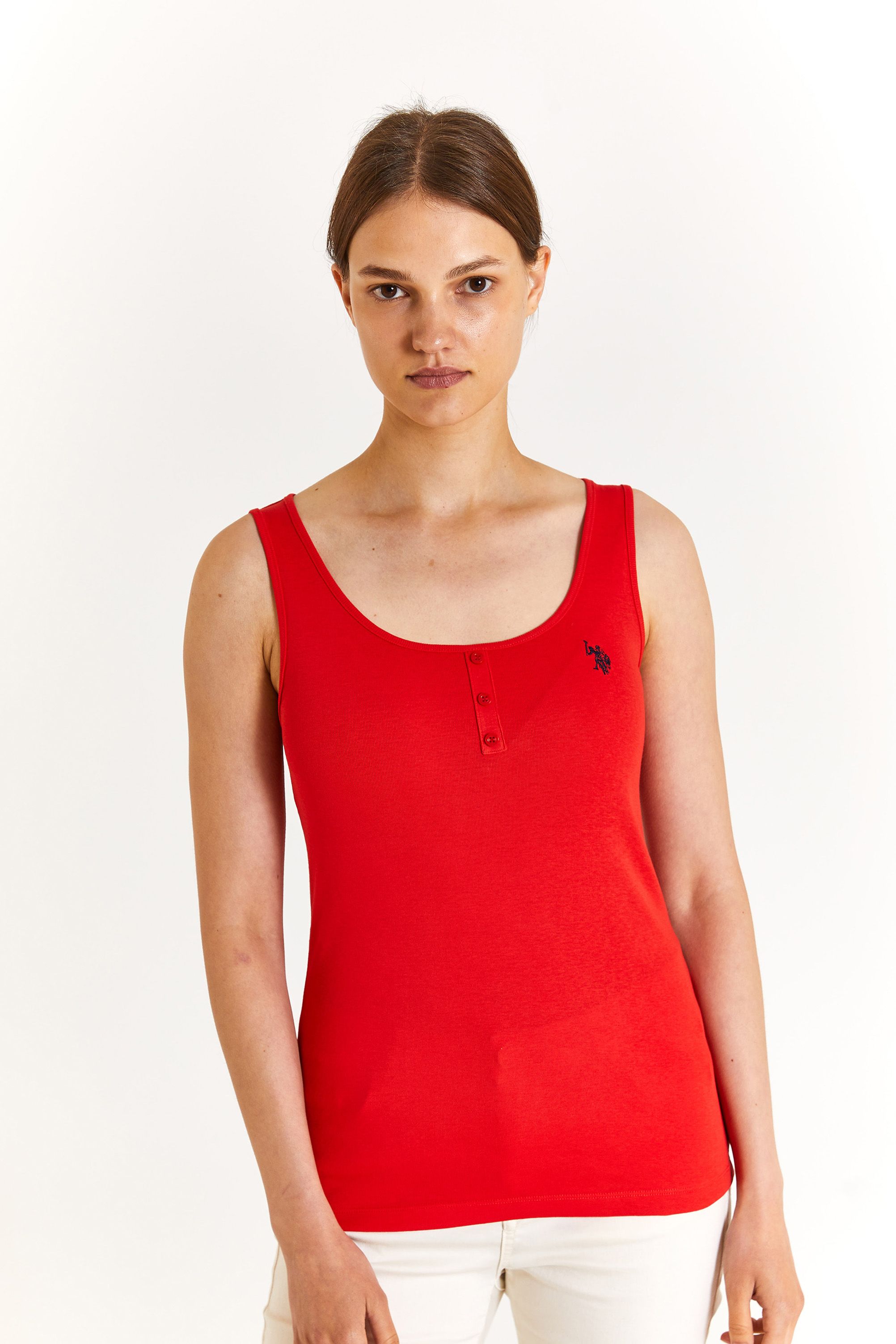 

Майка женская US Polo Assn G082GL0110GEDDA24 красная L, Красный, G082GL0110GEDDA24