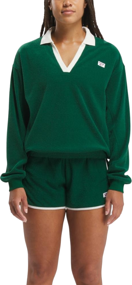 

Пуловер женский Reebok Classics Court Sport Cover-Up зеленый S, Classics Court Sport Cover-Up