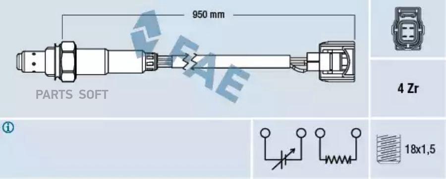 

Лямбда-зонд Mitsubishi Lancer VIII/Lancer VIII Sportback/Outlander II 06>15 FAE 77520