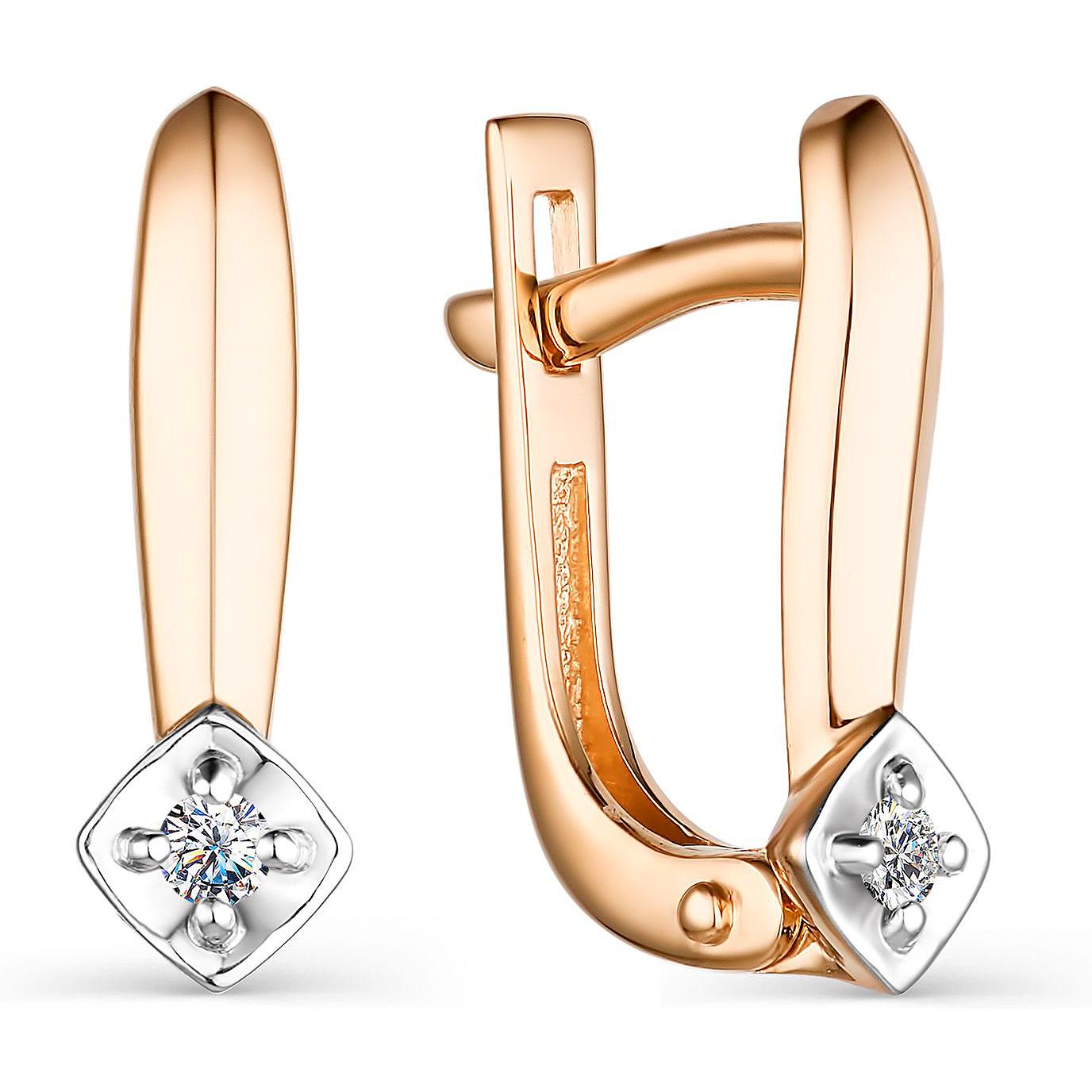 

Серьги женские из золота АЛЬКОР 23796-100, бриллиант, 23796-100